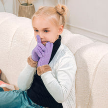 Kids Winter Gloves 2 Pack Kids Touchscreen Winter Knit Mitten Gloves, Lilic Purple/Cherry Blossom